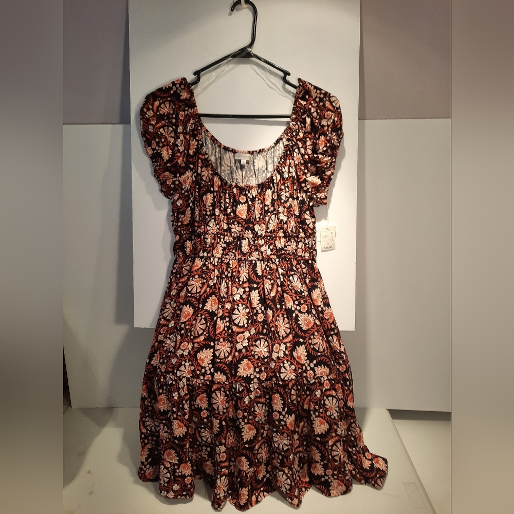Ultra Flirt Floral Multicolor Top/Dress, Size Medium